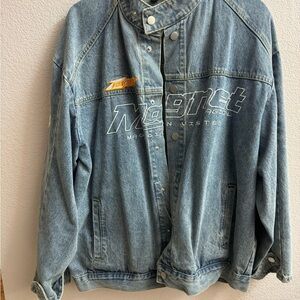 PrettyLittleThing “Magnet” Graphic Oversized Denim Jacket